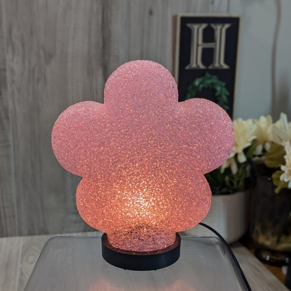 Source Unknown Other - Retro Pink Foam Melted Popcorn Light Decorative Accent Light Vintage 1990s